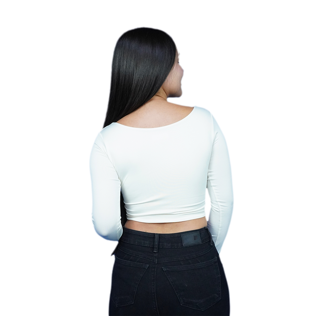 Top Premium Mangas Corto Crema