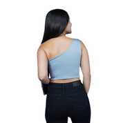 Crop Top Premium Hombro Gris