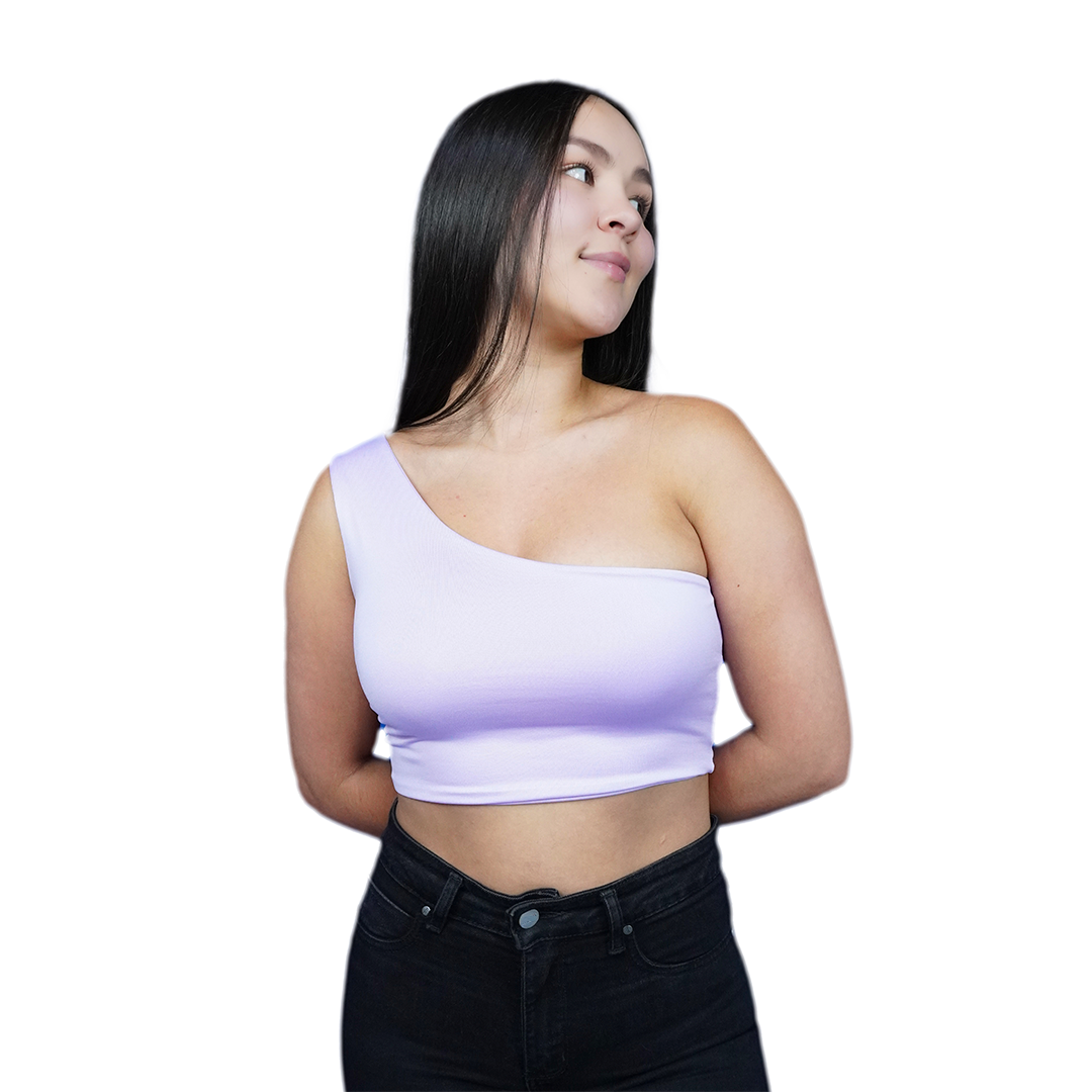 Crop Top Hombro Lila