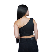 Crop Top Premium Hombro Negro